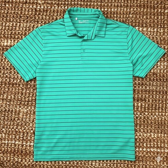 Under Armour UA Golf Polo Performance Dri-Fit Heatgear Polo (2XL) Teal T… - Picture 8 of 8
